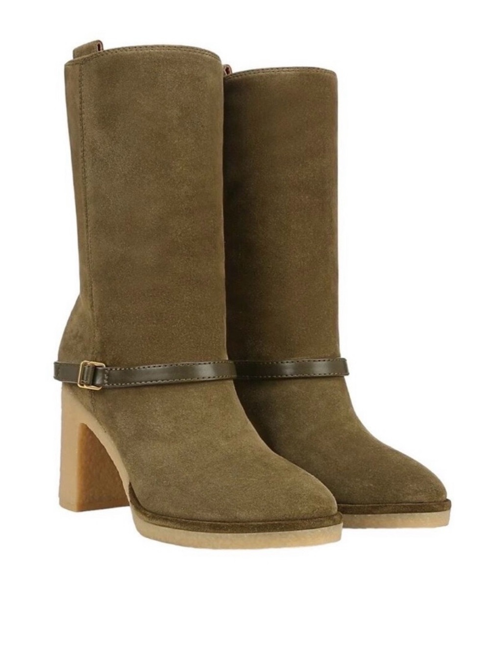 Franco Sarto Olive Green Suede Boots